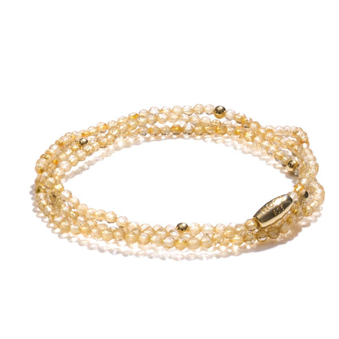 Citrine | Or Vermeil | Enveloppement de pierres précieuses